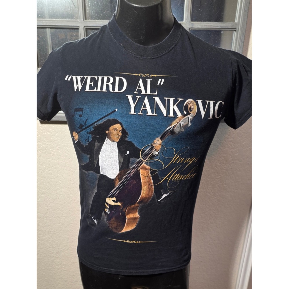 Weird Al Yankovic Strings Attached 2019 Tour T-Shirt Black Mens Small Gildan